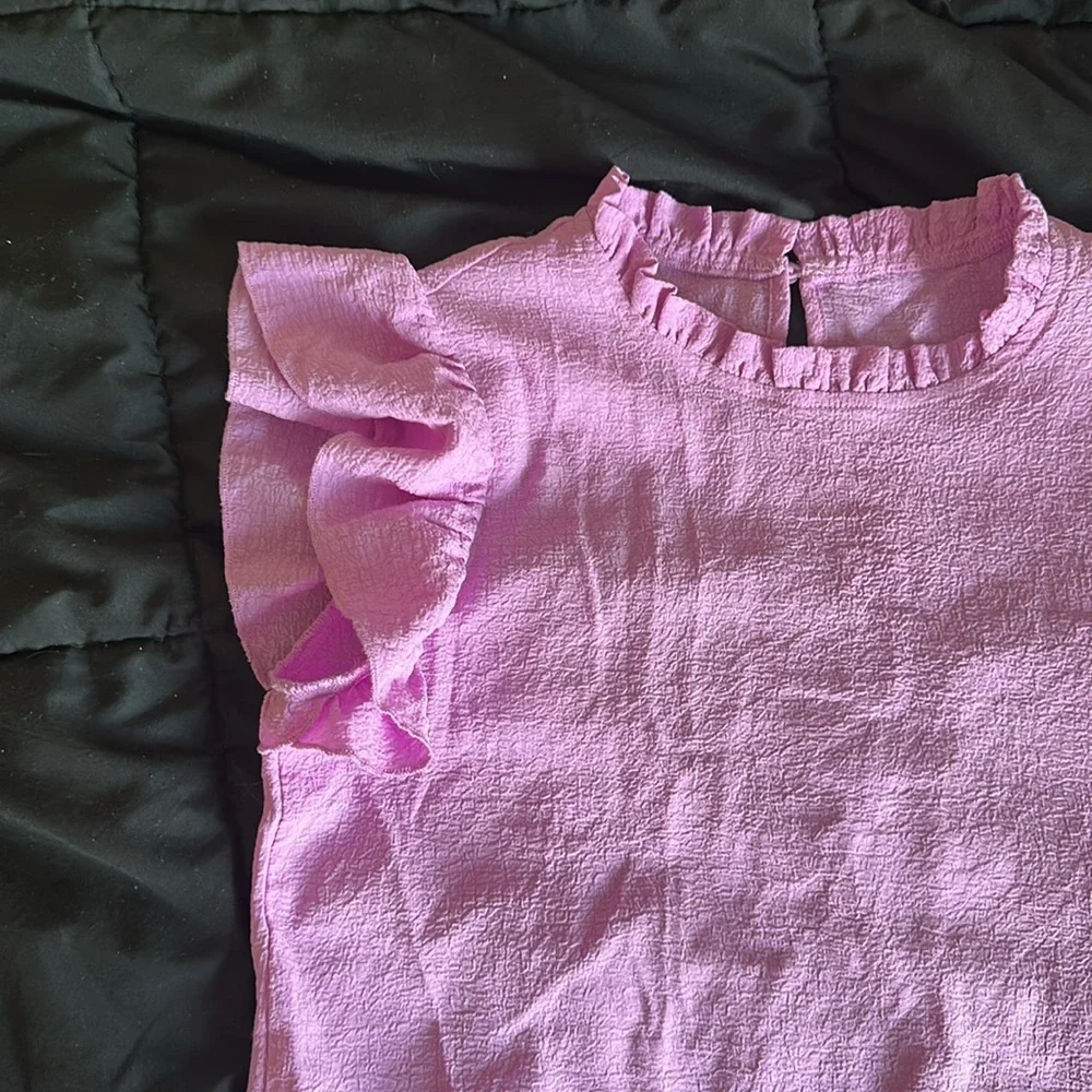 Purple Ruffled Top - Picture 2 of 4